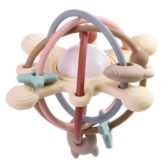 Hochet Bébé Montessori – Anneau de Dentition et Jouet Sensoriel - Nid’Éveil