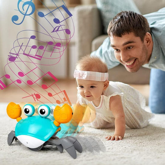 Crabe Danseur Musical Bébé – Jouet Interactif Rechargeable - Nid’Éveil