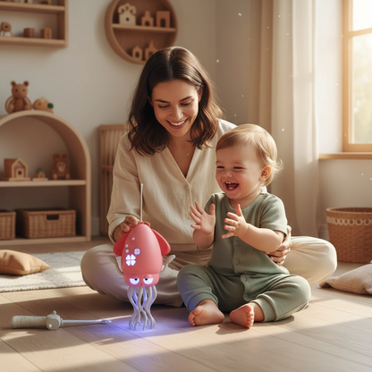 Poulpe dansant lumineux et musical pour bébé – Jouet interactif avec LED - Nid’Éveil