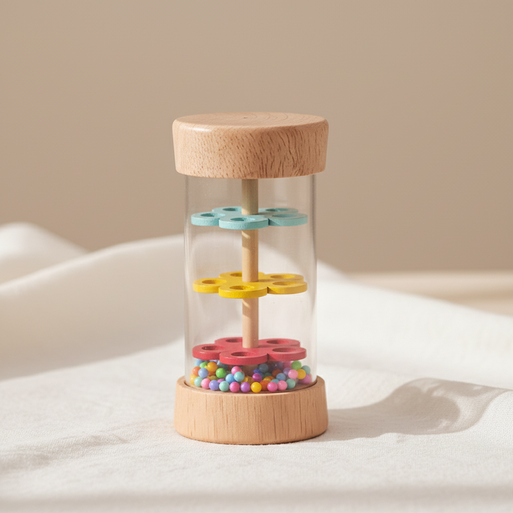Petit bâton de pluie Montessori 9,5 cm - jouet sensoriel bébé 0-18 mois
