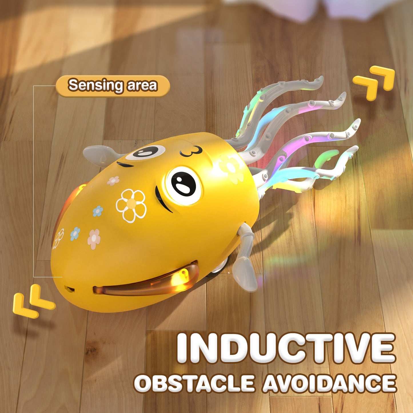 Poulpe dansant lumineux et musical pour bébé – Jouet interactif avec LED - Nid’Éveil