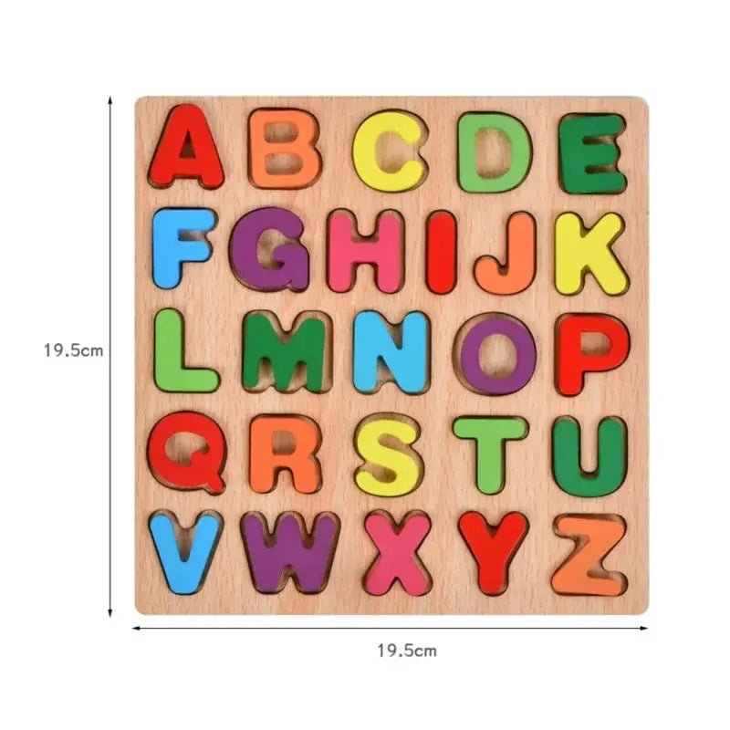 Puzzle éducatif en bois Alphabet et Chiffres – Apprentissage ludique et coloré pour enfants - Nid’Éveil