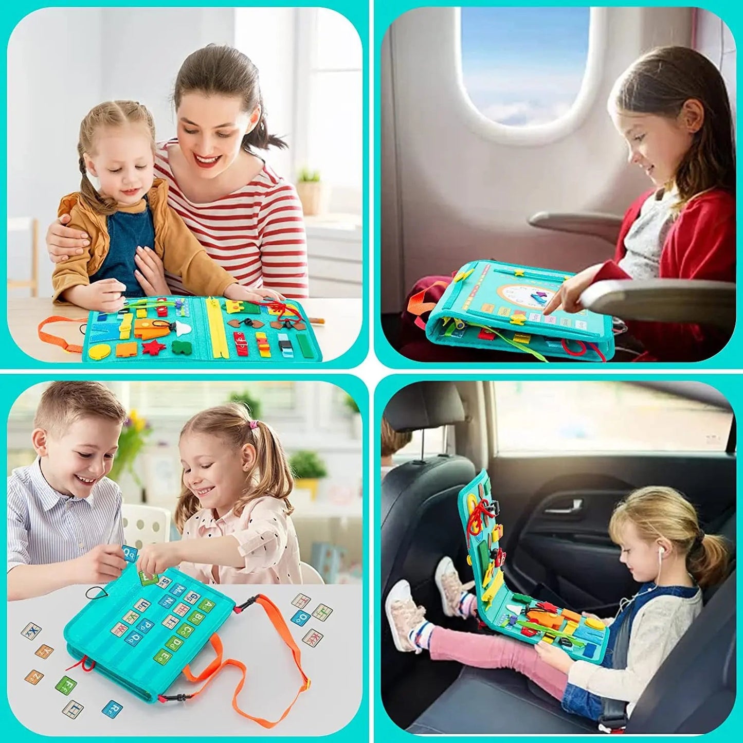 Tableau Montessori Éducatif – Livre d’Éveil Sensoriel et Jouet d’Apprentissage pour Enfants - Nid’Éveil