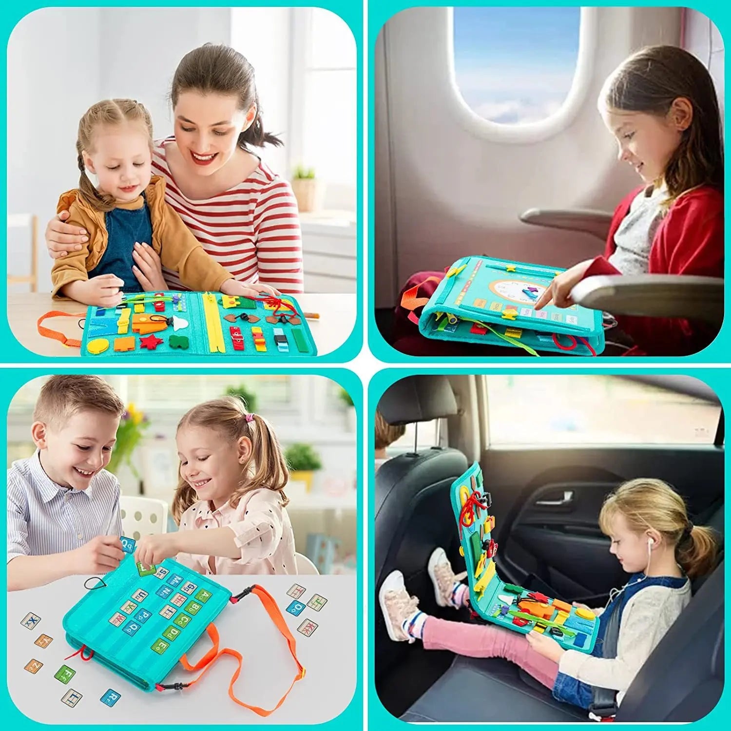 Tableau Montessori Éducatif – Livre d’Éveil Sensoriel et Jouet d’Apprentissage pour Enfants - Nid’Éveil