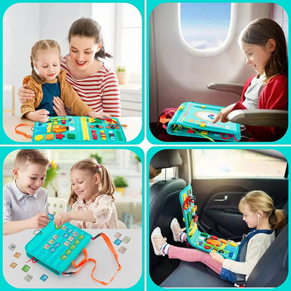 Tableau Montessori Éducatif – Livre d’Éveil Sensoriel et Jouet d’Apprentissage pour Enfants - Nid’Éveil