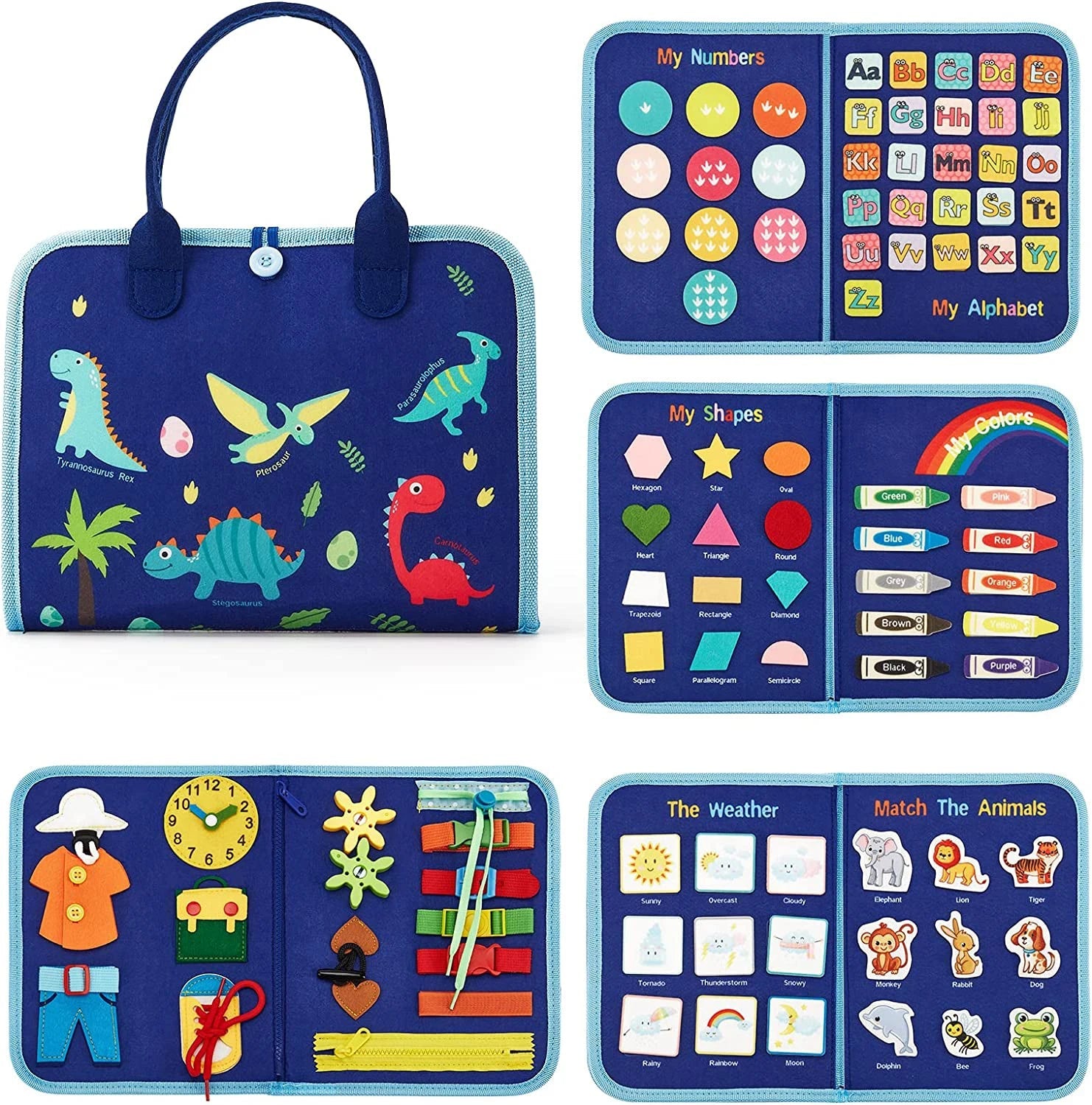 Tableau Montessori Éducatif – Livre d’Éveil Sensoriel et Jouet d’Apprentissage pour Enfants - Nid’Éveil
