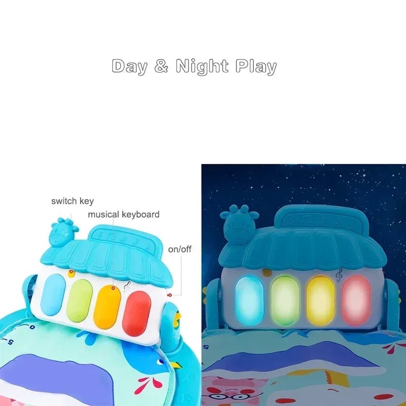 Tapis d’éveil musical avec piano lumineux et arches de jeux – Jouet interactif bébé - Nid’Éveil