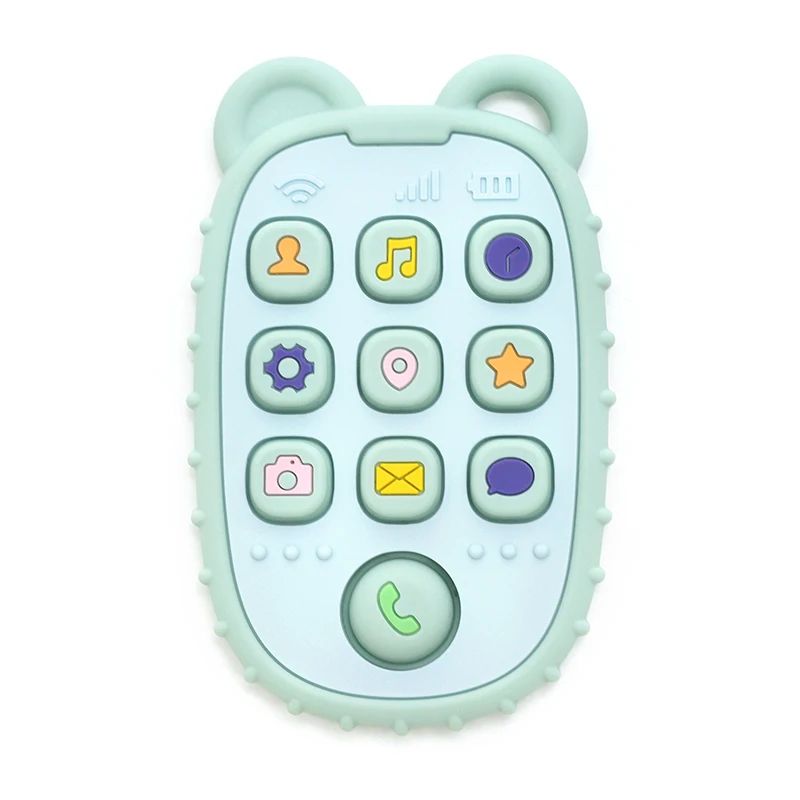 Téléphone éducatif en silicone pour bébé – Jouet d’éveil musical et sensoriel - Nid’Éveil
