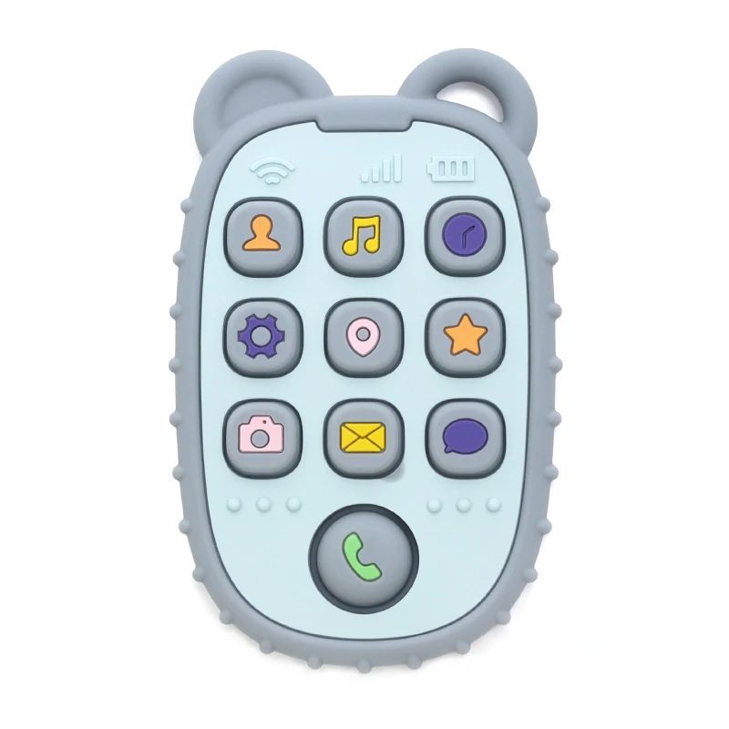 Téléphone éducatif en silicone pour bébé – Jouet d’éveil musical et sensoriel - Nid’Éveil