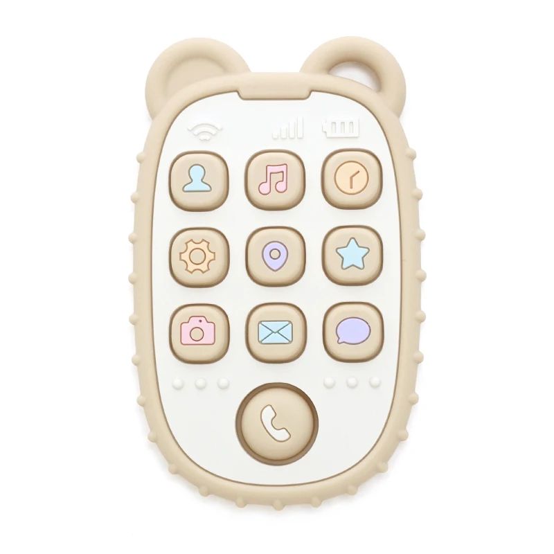 Téléphone éducatif en silicone pour bébé – Jouet d’éveil musical et sensoriel - Nid’Éveil