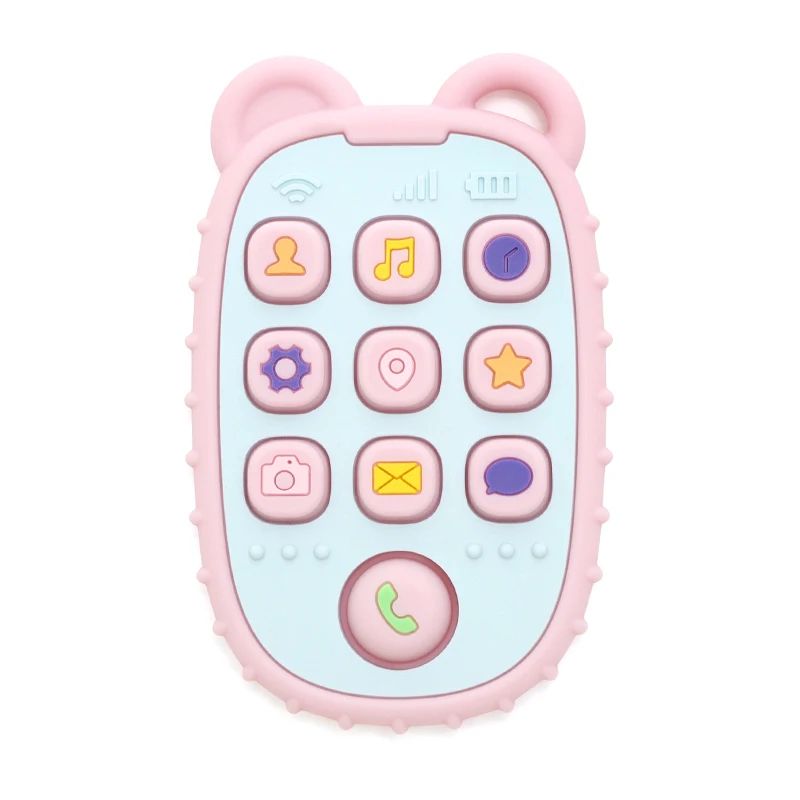 Téléphone éducatif en silicone pour bébé – Jouet d’éveil musical et sensoriel - Nid’Éveil