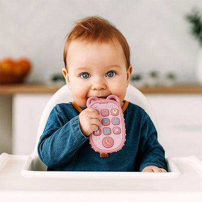 Téléphone éducatif en silicone pour bébé – Jouet d’éveil musical et sensoriel - Nid’Éveil