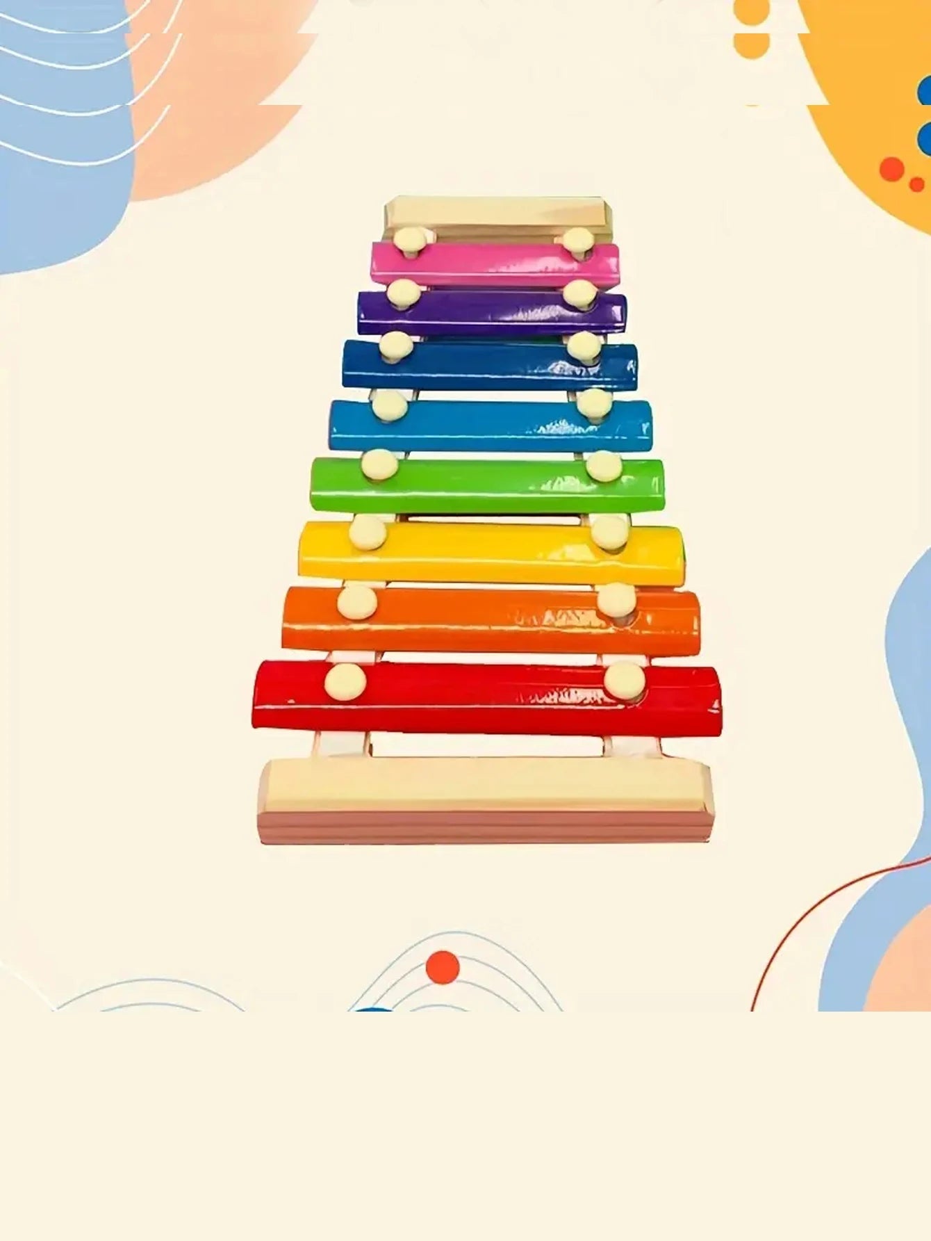 Xylophone Éveil Bébé en Bois Arc - en - Ciel – Jouet Musical Éducatif et Sensoriel - Nid’Éveil