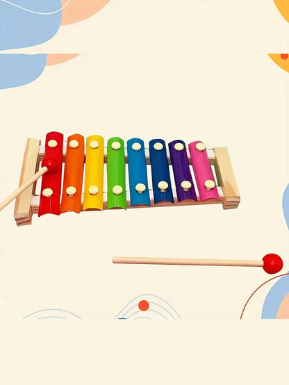 Xylophone Éveil Bébé en Bois Arc - en - Ciel – Jouet Musical Éducatif et Sensoriel - Nid’Éveil